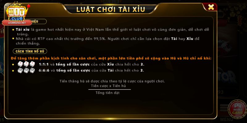 Vài nét tổng quan về tài xỉu Hit club