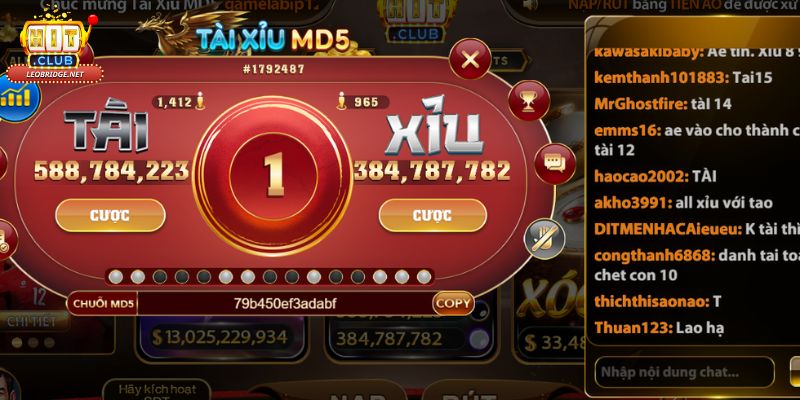 Tài Xỉu MD5 Hit club – Game Đổi Thưởng Xanh Chín